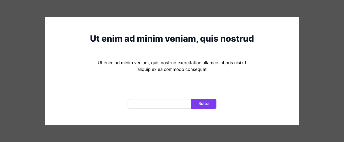 Newsletter basic cta description center on card